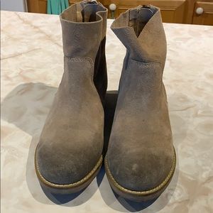Tan suede booties
